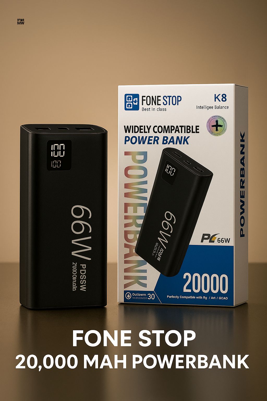 Fone Stop K8 Intelligent Balance 20,000mAh Power Bank