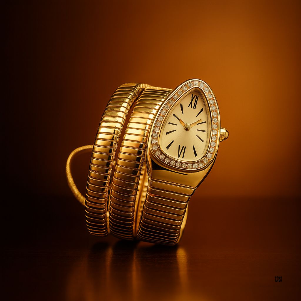 Vintage Inspired Gold Diamond‑Bezel Women's Watch – VI XII Model