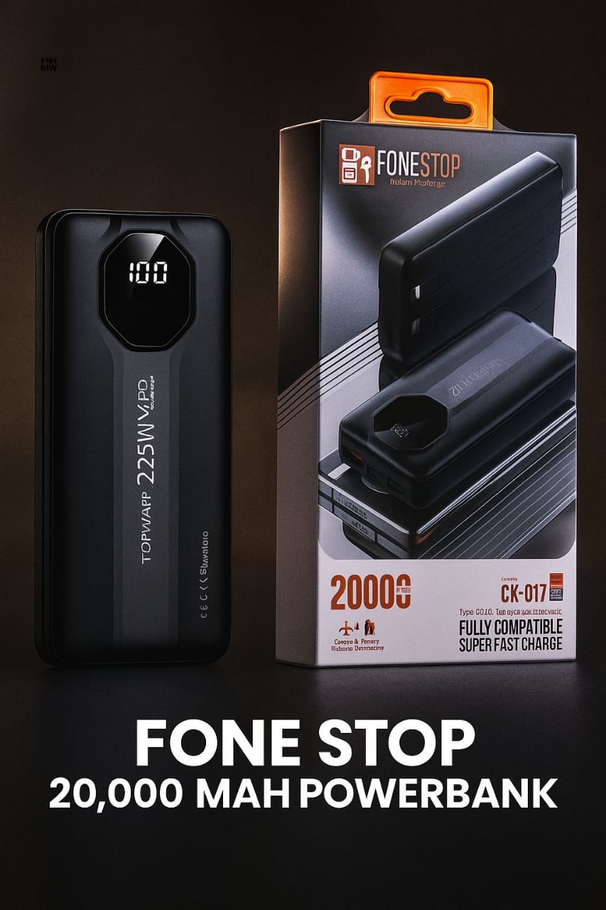 TOPWARP 22.5W PD Super Fast Charge Power Bank with Built-in Lightning & Type-C Cables