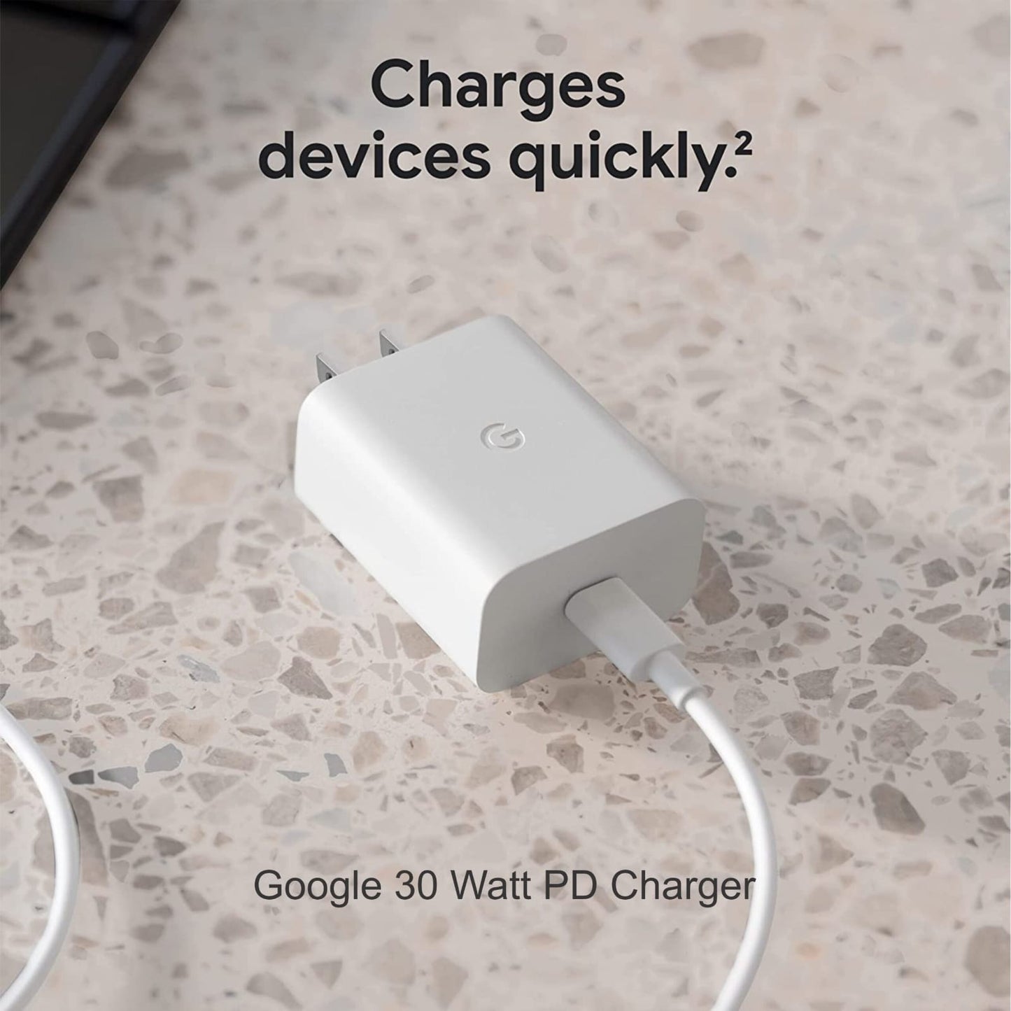 Google 20W USB-C Power Adapter & USB-C to USB-C Braided Fast Charging Cable (1M) Charging Set