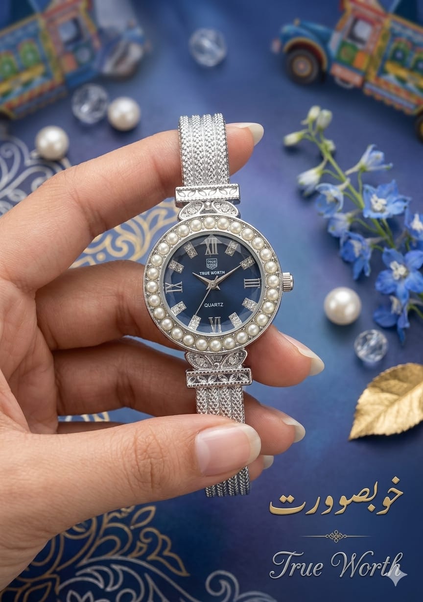 True North Rose Gold Pearl & Diamond Accent Quartz Watch