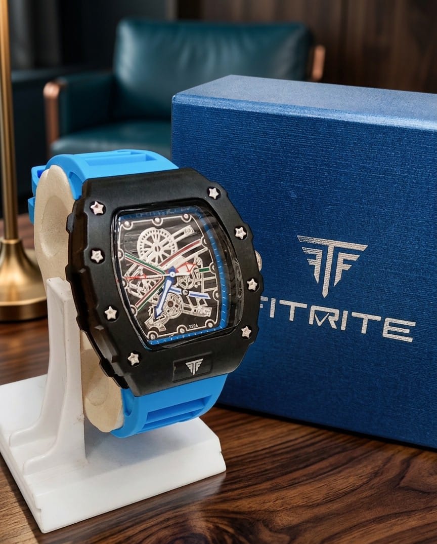 Fitrite Black Skeleton Truck Dial Men's Watch